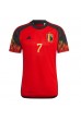 België Kevin De Bruyne #7 Voetbaltruitje Thuis tenue WK 2022 Korte Mouw